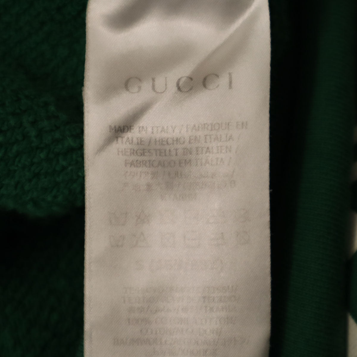 GUCCI グッチ イタリア製 長袖 スウェット トレーナー S グリーン レディース