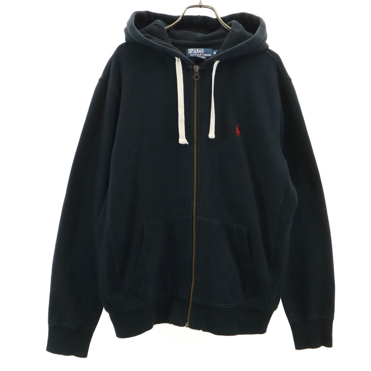 Polo by Ralph Lauren ポロバイラルフローレン 長袖 スウェット ジップパーカー M ブラック 裏起毛 メンズ