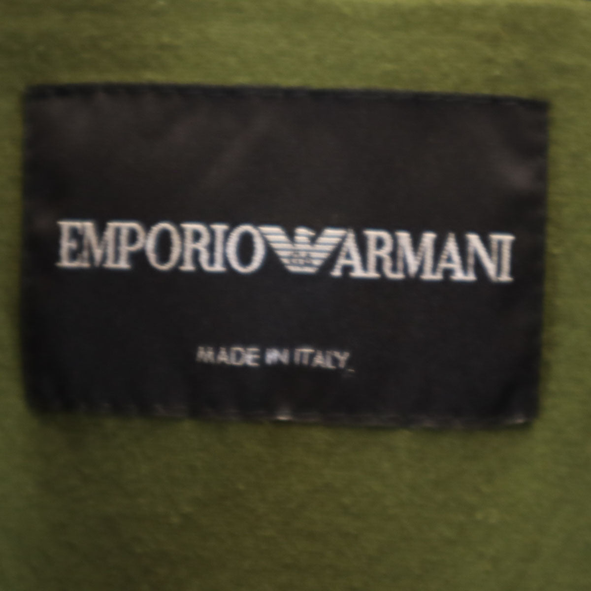 Emporio Armani エンポリオアルマーニ イタリア製 レザージャケット グリーン レディース