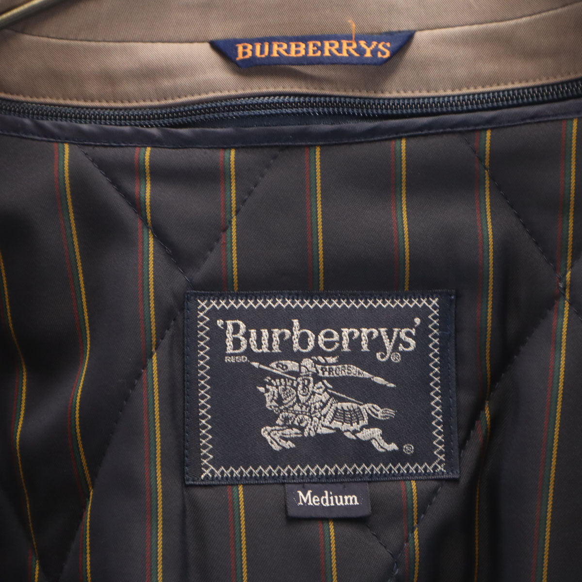 Burberrys バーバリーズ 90s オールド ハーフ コート M ブラウングレー系 ライナー付き メンズ