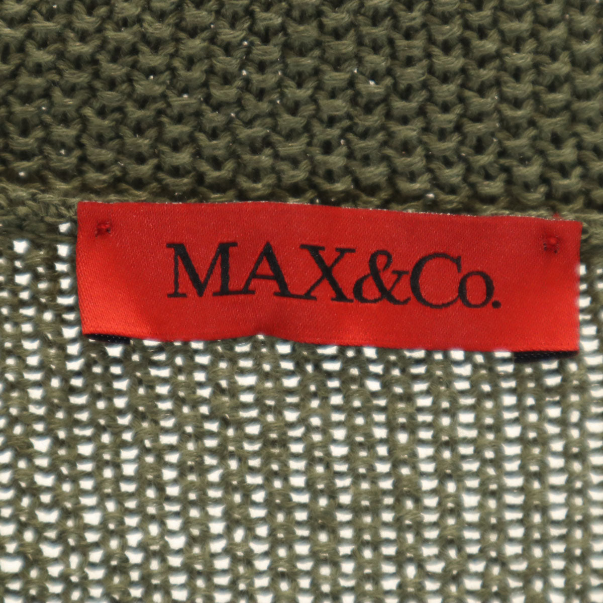 MAX&CO マックスアンドコー 長袖 ニットカーディガン S カーキ レディース