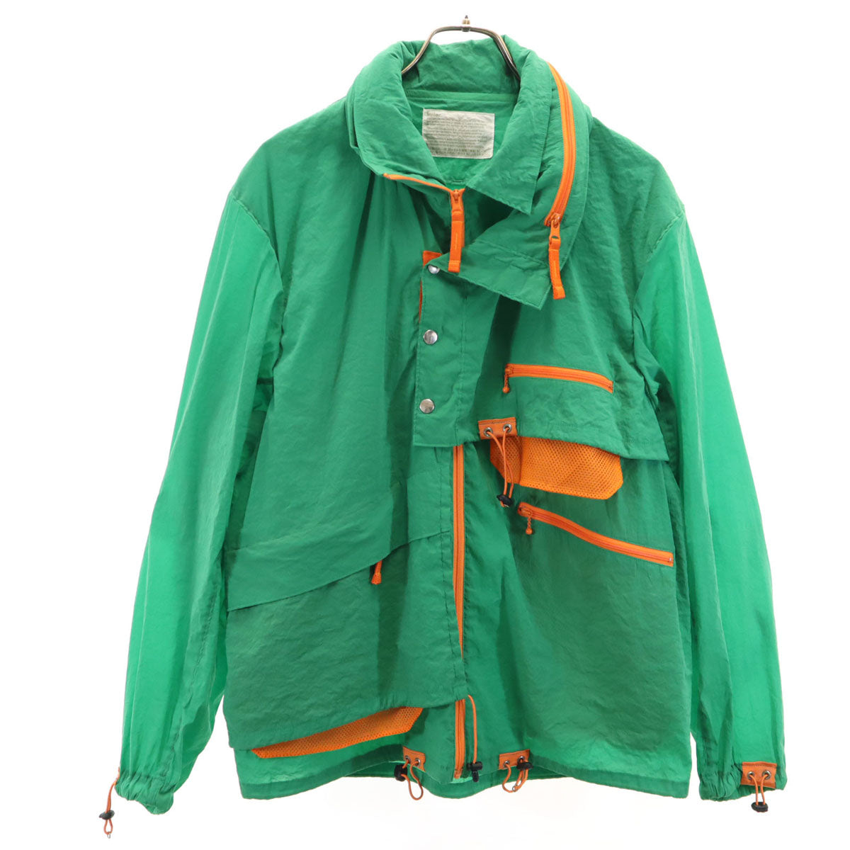 kolor カラー 日本製 ウルトラライトペーパー ナイロンジャケット 1 グリーン フーディー メンズ