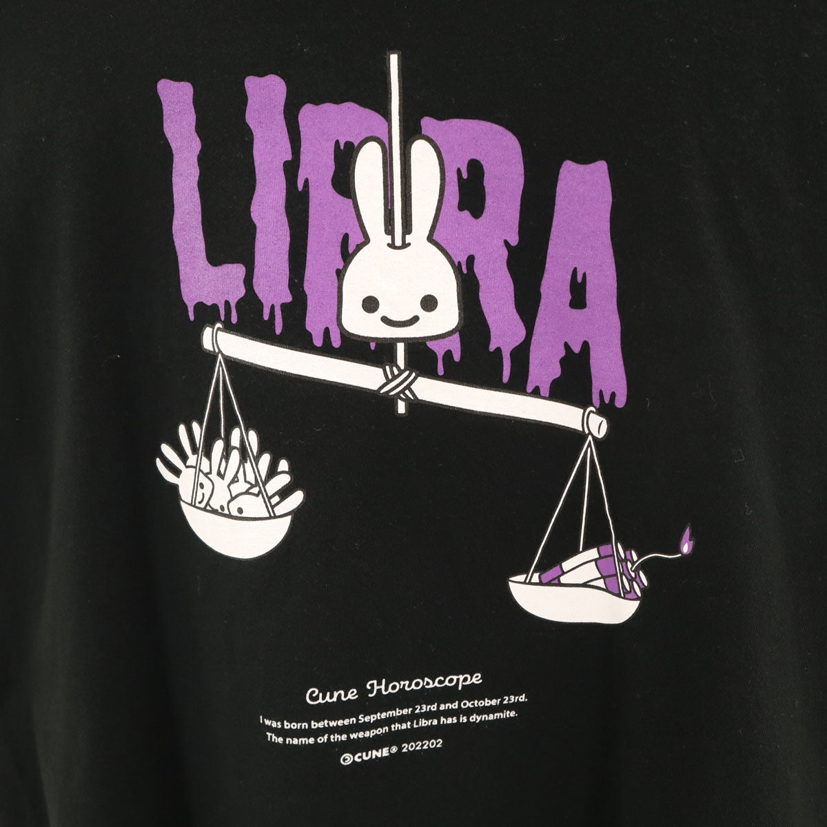 CUNE キューン 星座 てんびん座 半袖 Tシャツ M ブラック メンズ