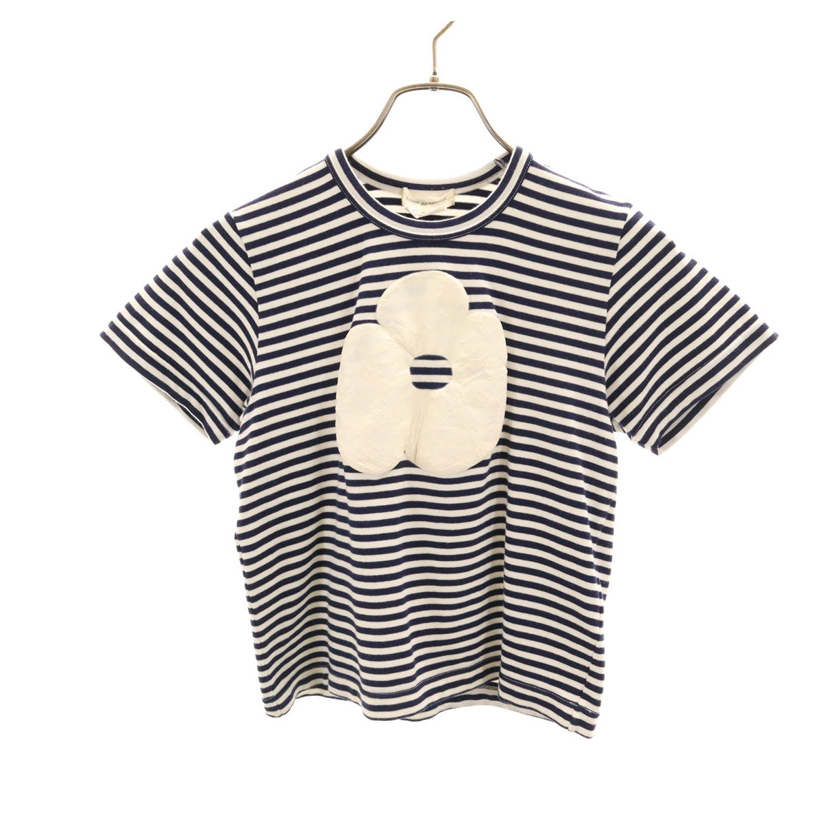 COMME des GARCONS コムデギャルソン 2007年 日本製 ボーダー柄 半袖 Tシャツ S ネイビー レディース