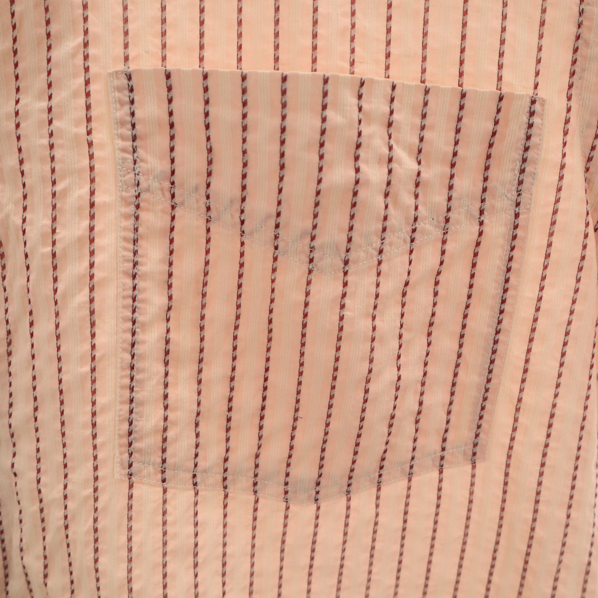 Paul Smith LONDON ポールスミスロンドン ストライプ柄 半袖 シアサッカー シャツ M ピンク メンズ