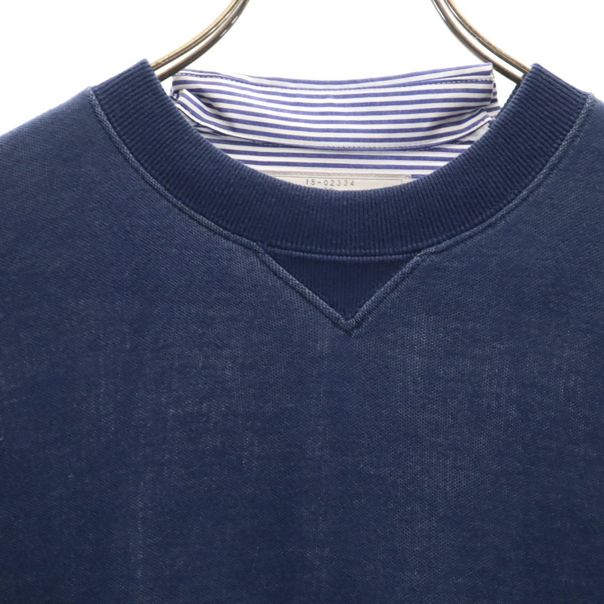 Sacai サカイ 日本製 ストライプ柄 長袖 シャツ切り替え ワンピース 1 ブルー 15-02334 レディース