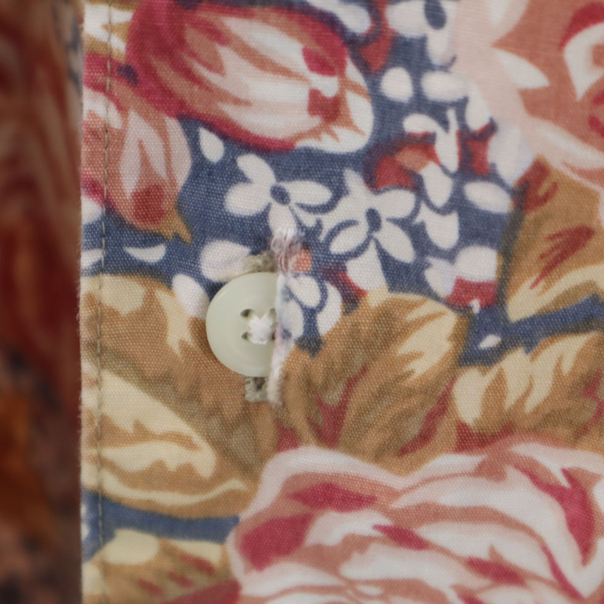 Banana Republic バナナリパブリック 80s 90s オールド 総柄 長袖 ハワイアン ボタンダウンシャツ XL レッド メンズ