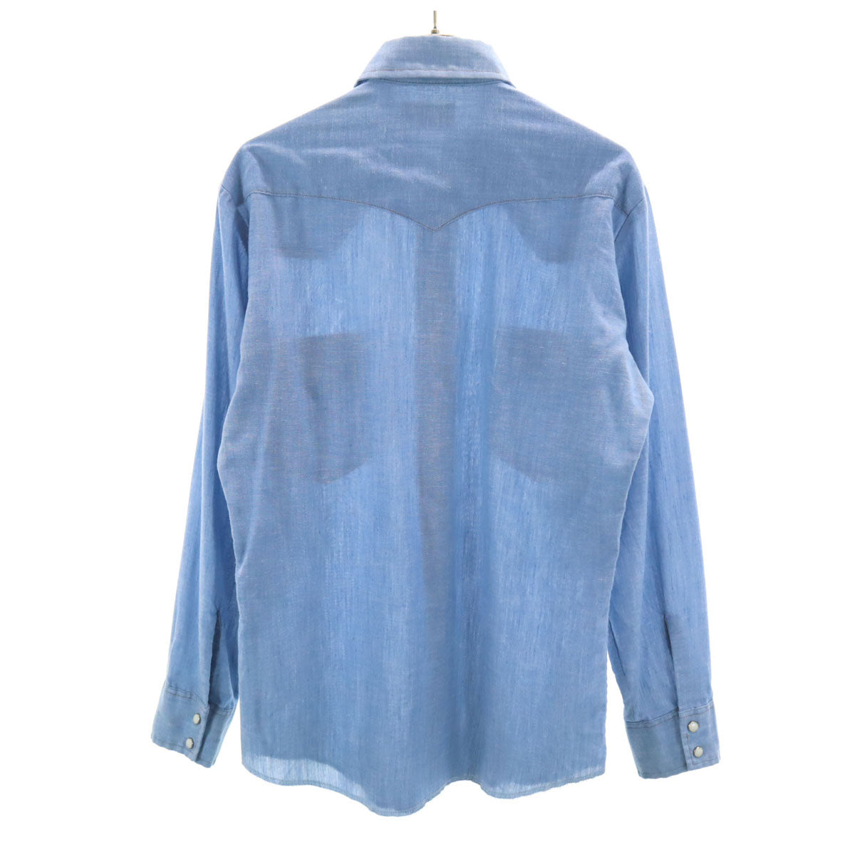 Wrangler ラングラー 80s ヴィンテージ USA製 長袖 ウエスタンシャツ S ブルー メンズ