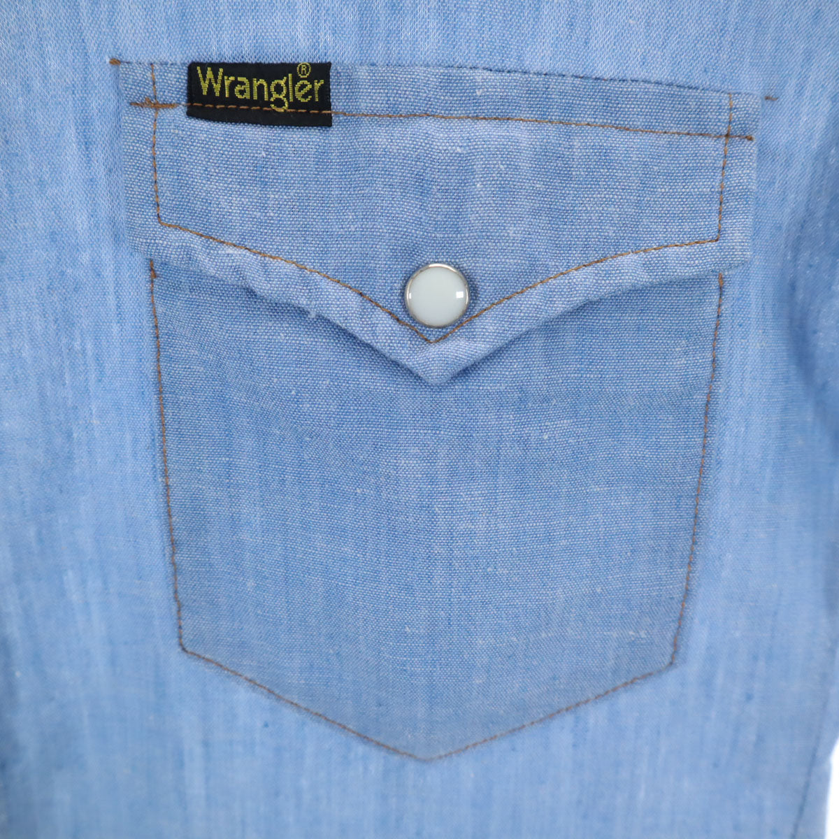 Wrangler ラングラー 80s ヴィンテージ USA製 長袖 ウエスタンシャツ S ブルー メンズ