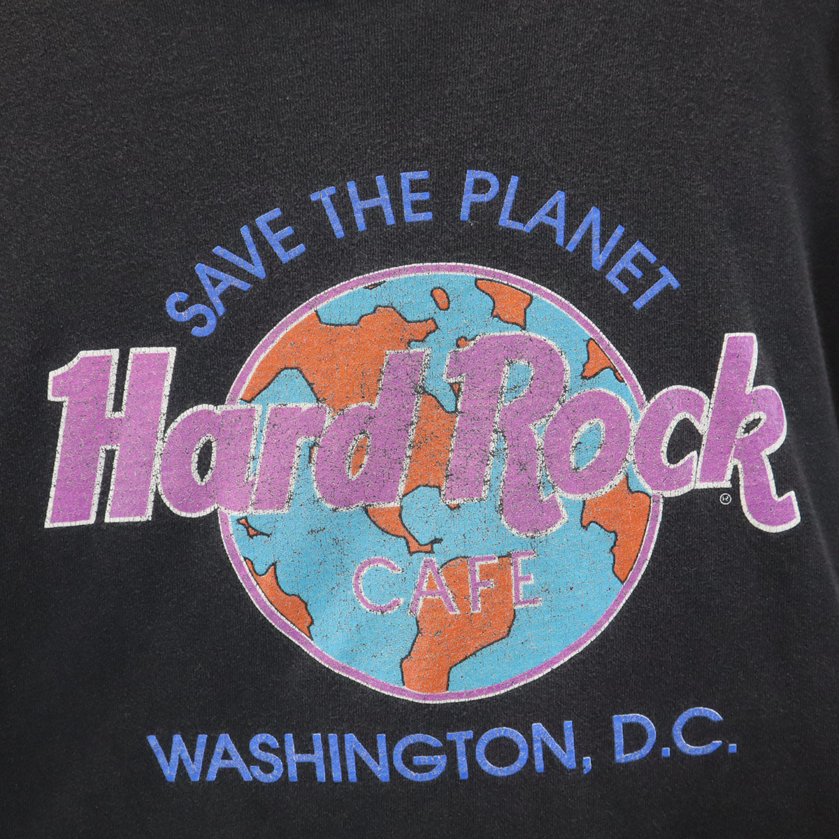 HARD ROCK CAFE ハードロックカフェ 90s USA製 オールド Washington.D.C. 半袖 Tシャツ XL ブラック メンズ