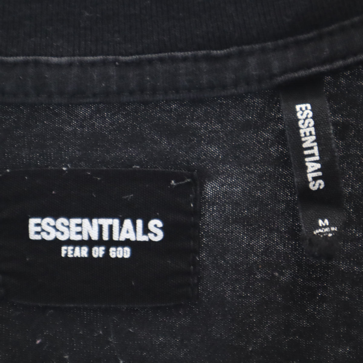 ESSENTIALS エッセンシャルズ バックロゴ 半袖 Tシャツ M ブラック メンズ