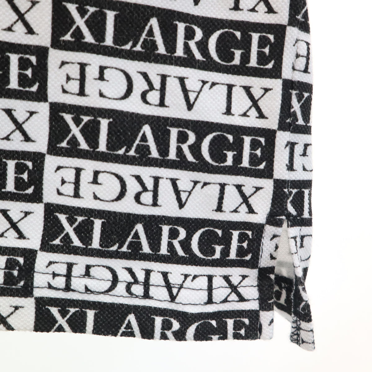 XLARGE エクストララージ 総ロゴ 半袖 ポロシャツ S ホワイト メンズ
