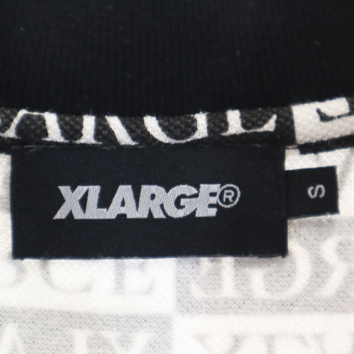 XLARGE エクストララージ 総ロゴ 半袖 ポロシャツ S ホワイト メンズ