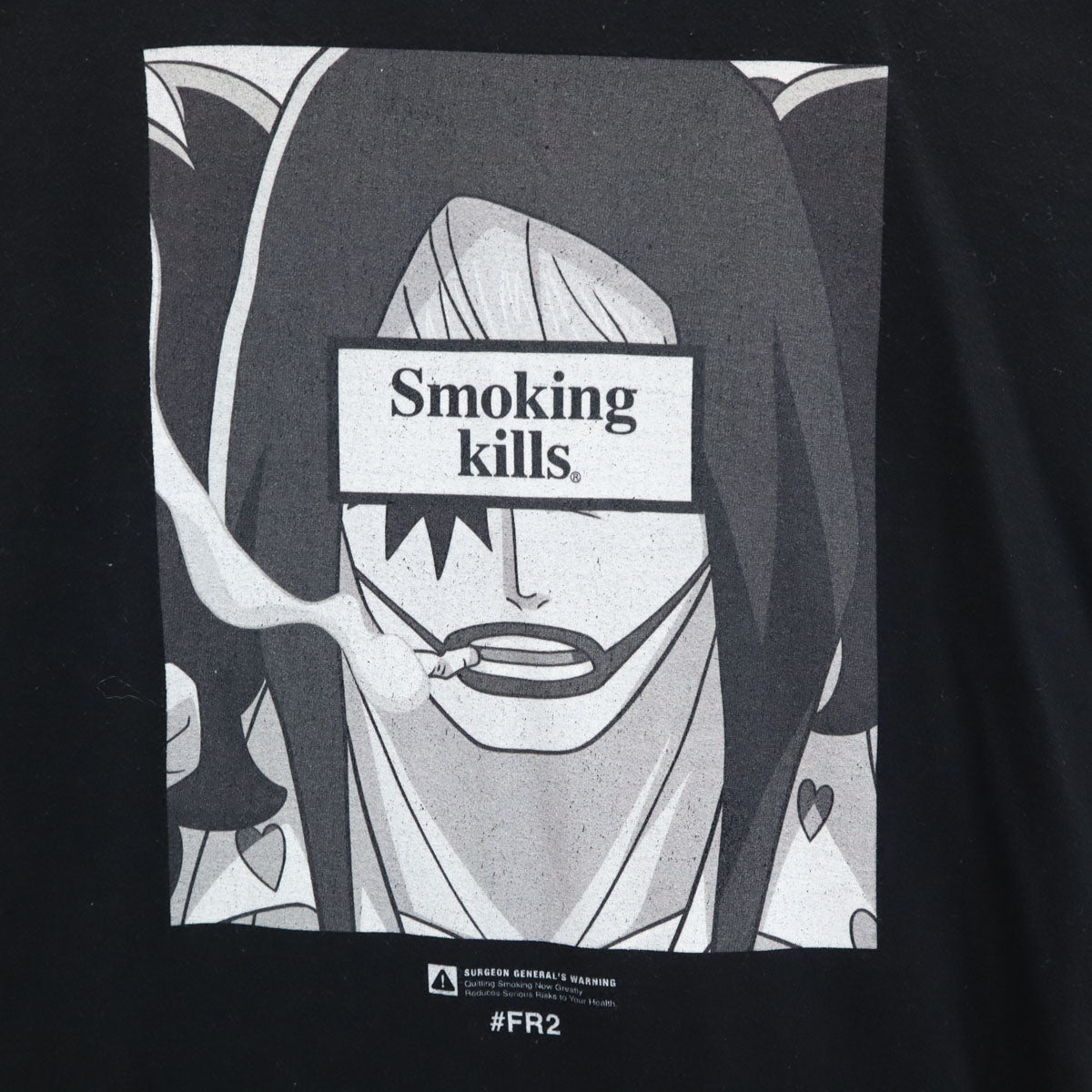 FR2 エフアールツー ONEPIECE ワンピース コラボ ドンキホーテ・ロシナンテ コラソン 半袖 Tシャツ ブラック メンズ