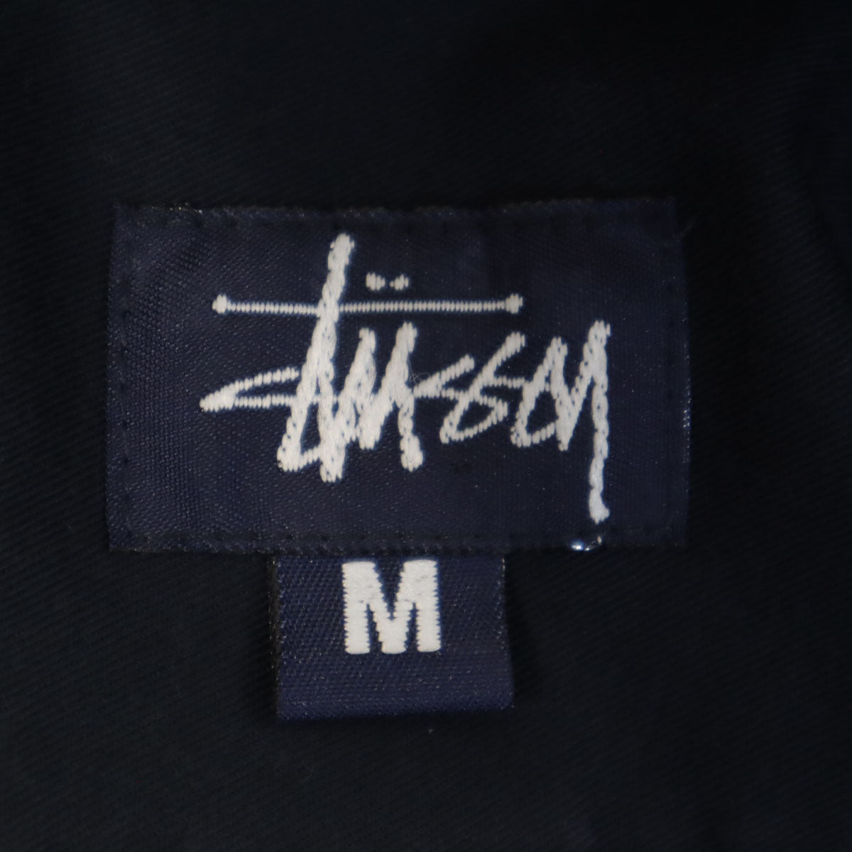 STUSSY ステューシー 90s USA製 オールド 紺タグ 半袖 ワークシャツ M ネイビー メンズ