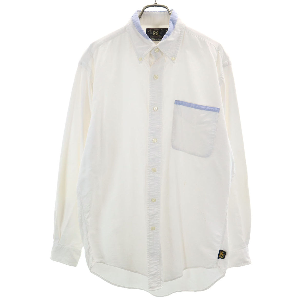 RRL ダブルアールエル 90s オールド 初期タグ 赤3星 長袖 ボタンダウンシャツ S ホワイト メンズ