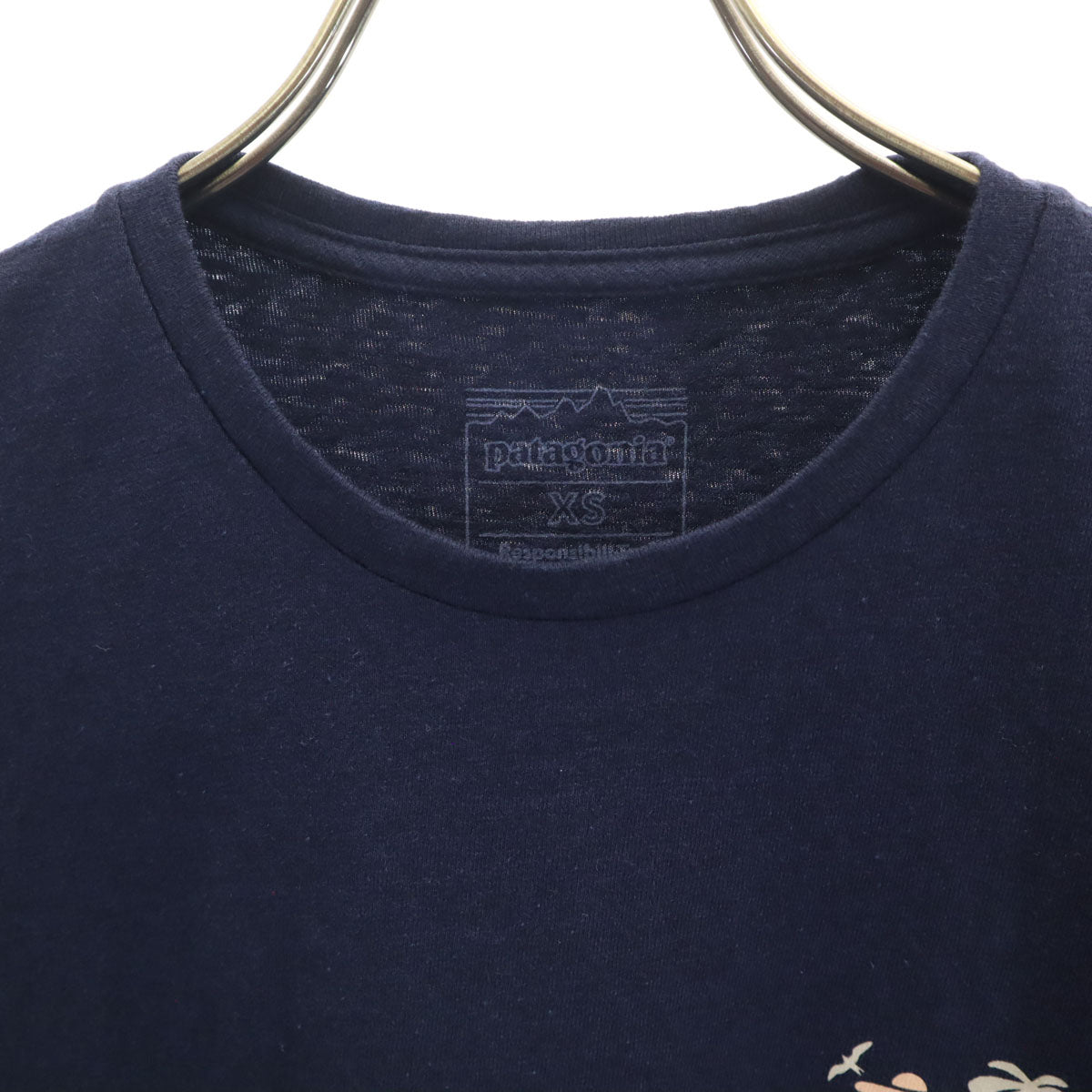 patagonia パタゴニア ハレイワ店限定 バックプリント 半袖 Tシャツ XS ネイビー 37725FA24 アウトドア メンズ