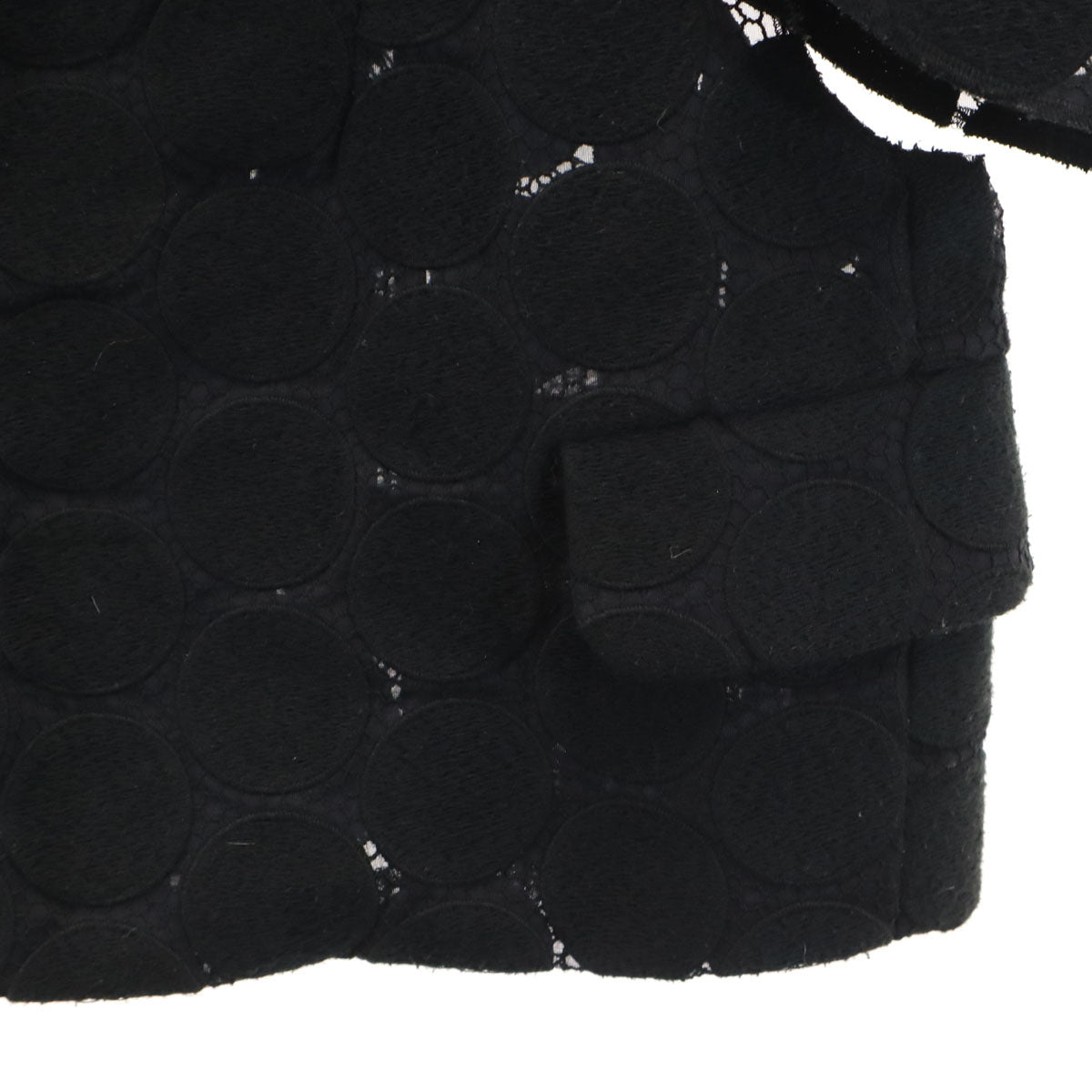 COMME des GARCONS コムデギャルソン 2008年 日本製 ドット柄 エンブロイダリーレース ジャケット S ブラック レディース