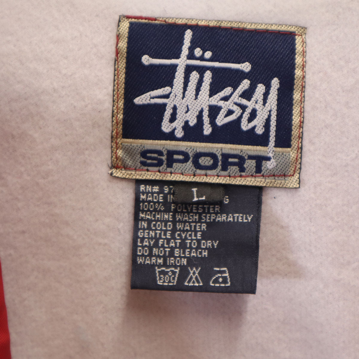 STUSSY SPORT ステューシー スポーツ 90s 00s オールド フードジャケット L レッド メンズ