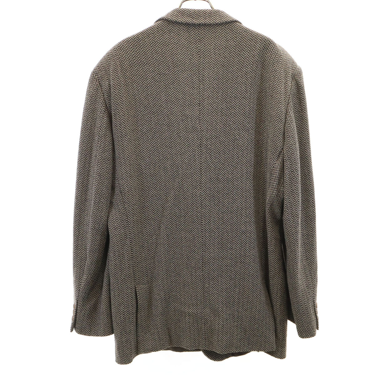 Emporio Armani エンポリオアルマーニ 90s イタリア製 オールド ヘリンボーン テーラードジャケット 50 グレージュ メンズ