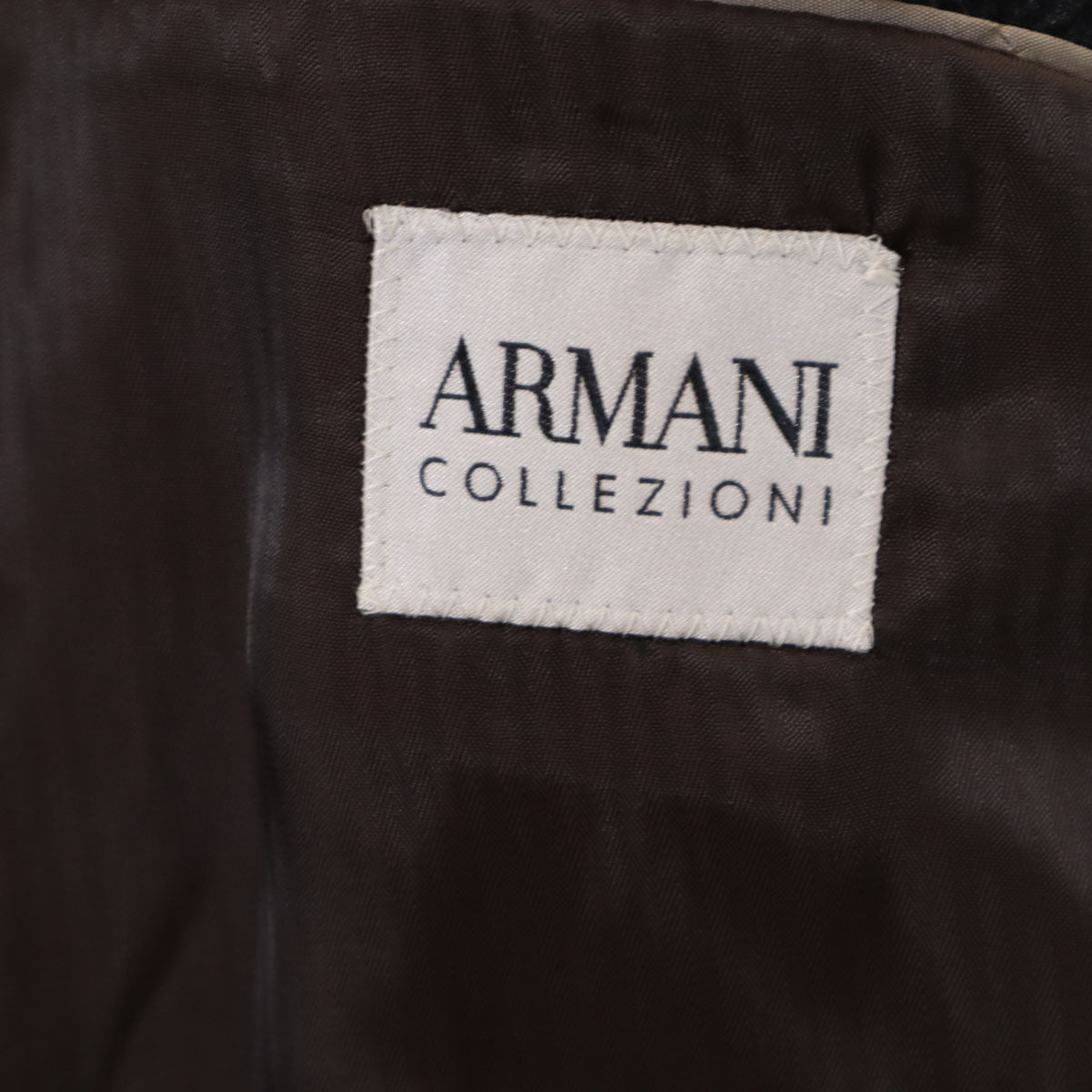 ARMANI COLLEZIONI アルマーニコレッツォーニ ヘリンボーン柄 テーラードジャケット 54 チャコールグレー メンズ