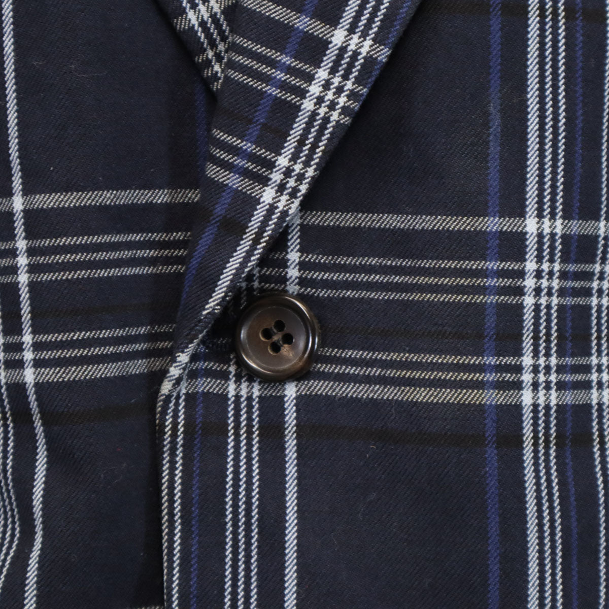 COMME des GARCONS HOMME コムデギャルソンオム 80s 90s ヴィンテージ オールド チェック柄 テーラードジャケット M ネイビー メンズ
