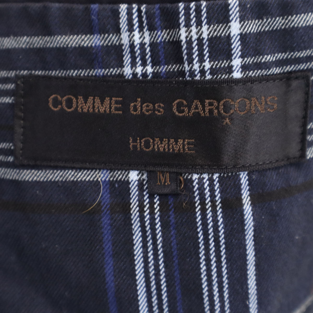 COMME des GARCONS HOMME コムデギャルソンオム 80s 90s ヴィンテージ オールド チェック柄 テーラードジャケット M ネイビー メンズ