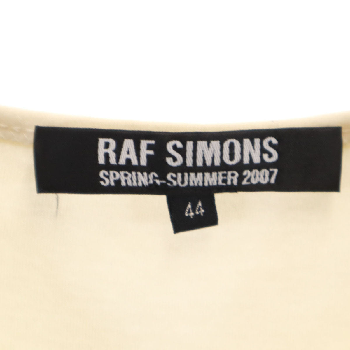 RAF SIMONS ラフシモンズ 07SS タンクトップ 44 アイボリー メンズ