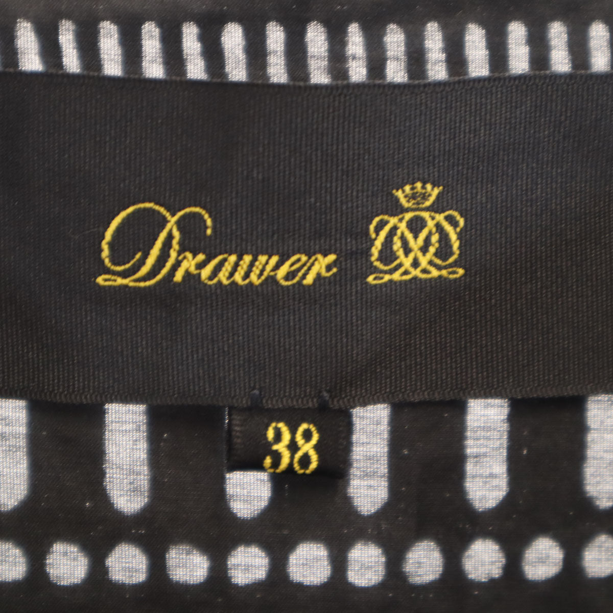 Drawer ドゥロワー 日本製 ノースリーブ ブラウス 38 ブラック トップス レディース