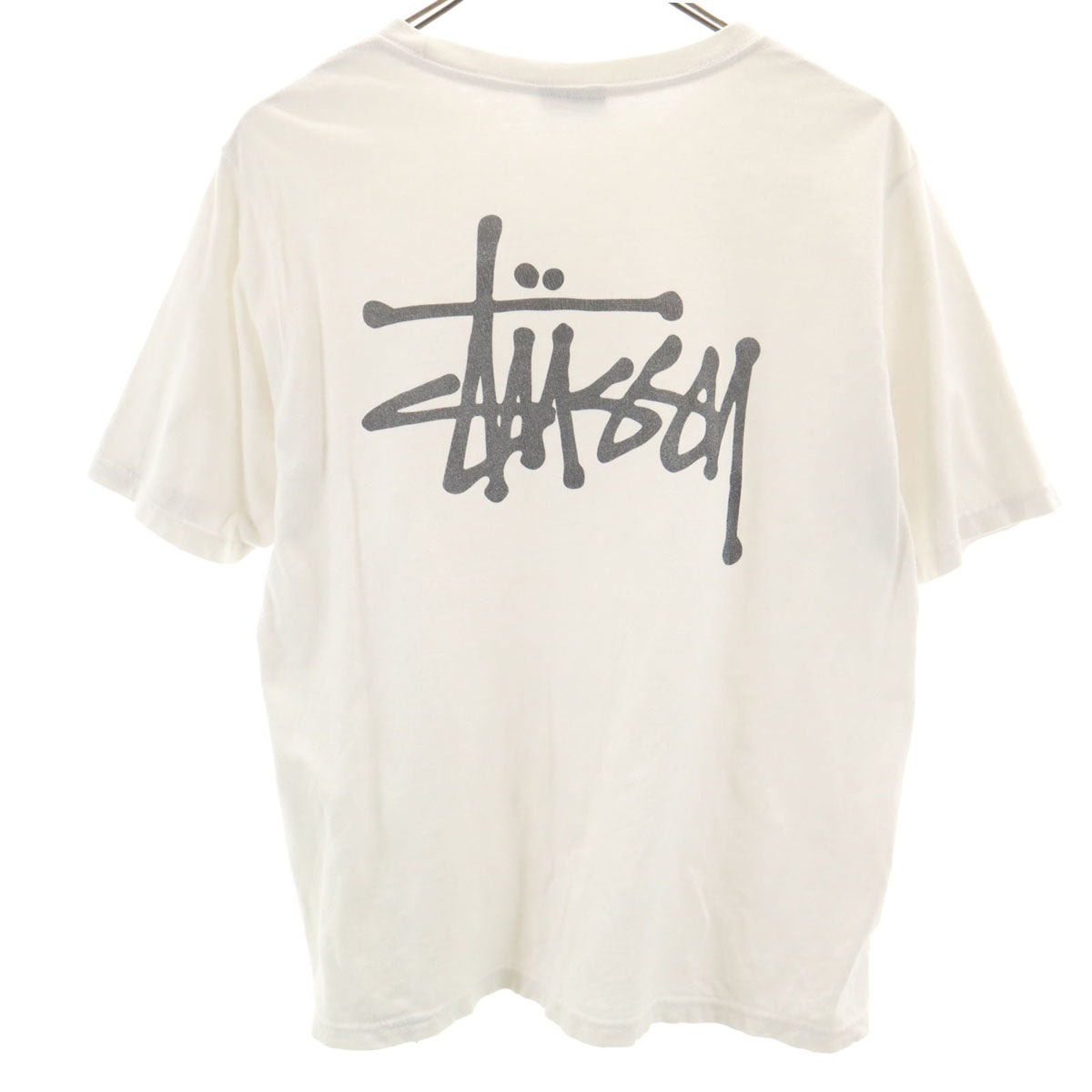STUSSY ステューシー バックロゴ 半袖 Tシャツ M ホワイト メンズ