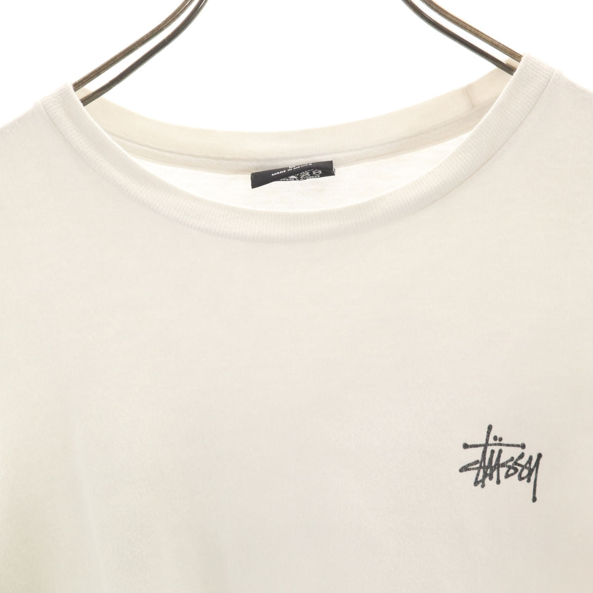 STUSSY ステューシー バックロゴ 半袖 Tシャツ M ホワイト メンズ