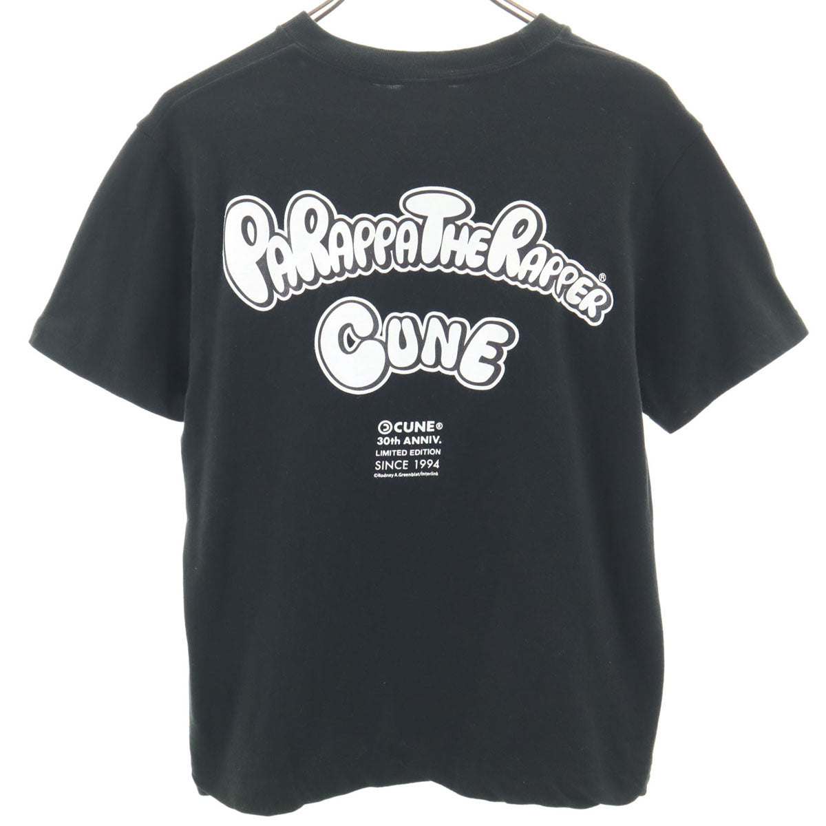 CUNE キューン 30周年記念 パラッパラッパー コラボ 半袖 Tシャツ S ブラック メンズ