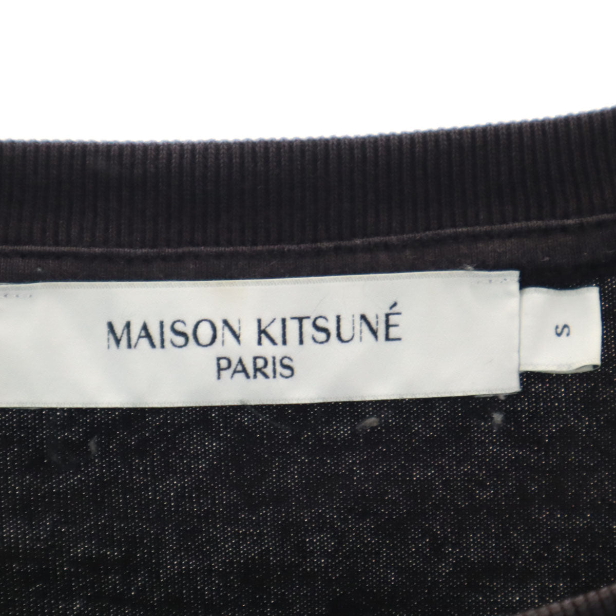 MAISON KITSUNE メゾンキツネ ポルトガル製 半袖 Tシャツ S ブラック メンズ