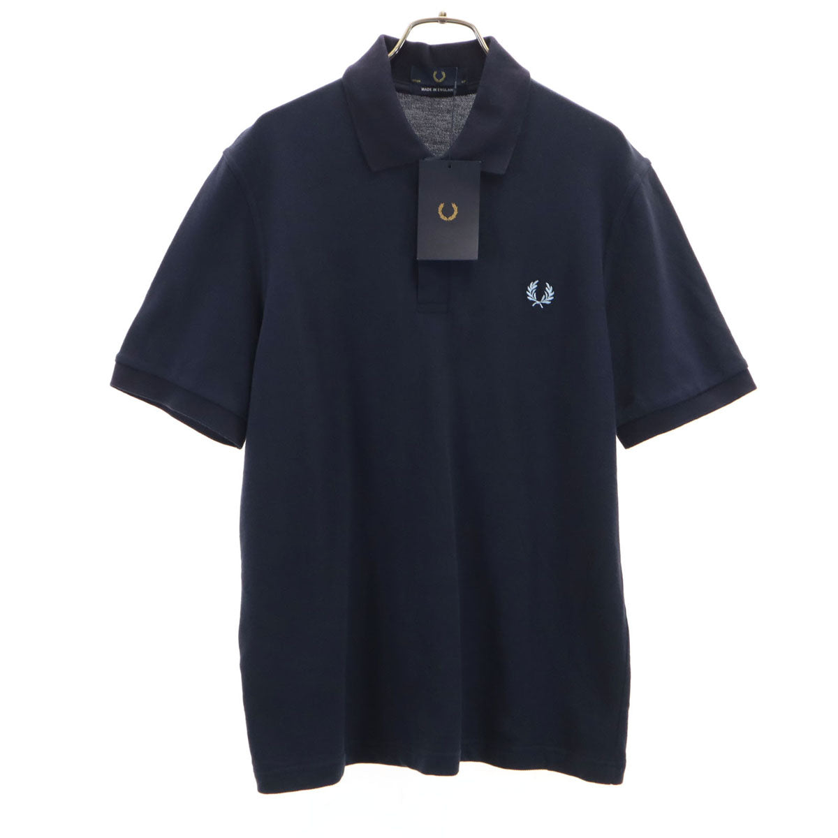 未使用 FRED PERRY フレッドペリー イングランド製 半袖 ポロシャツ 40 ネイビー メンズ