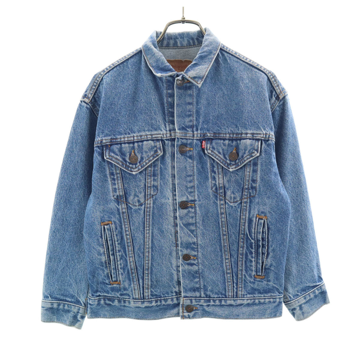 Levi's リーバイス 80s 57508-0218 オールド USA製 4thタイプ デニムジャケット M ブルー ハンドウォーマーポケット キッズ