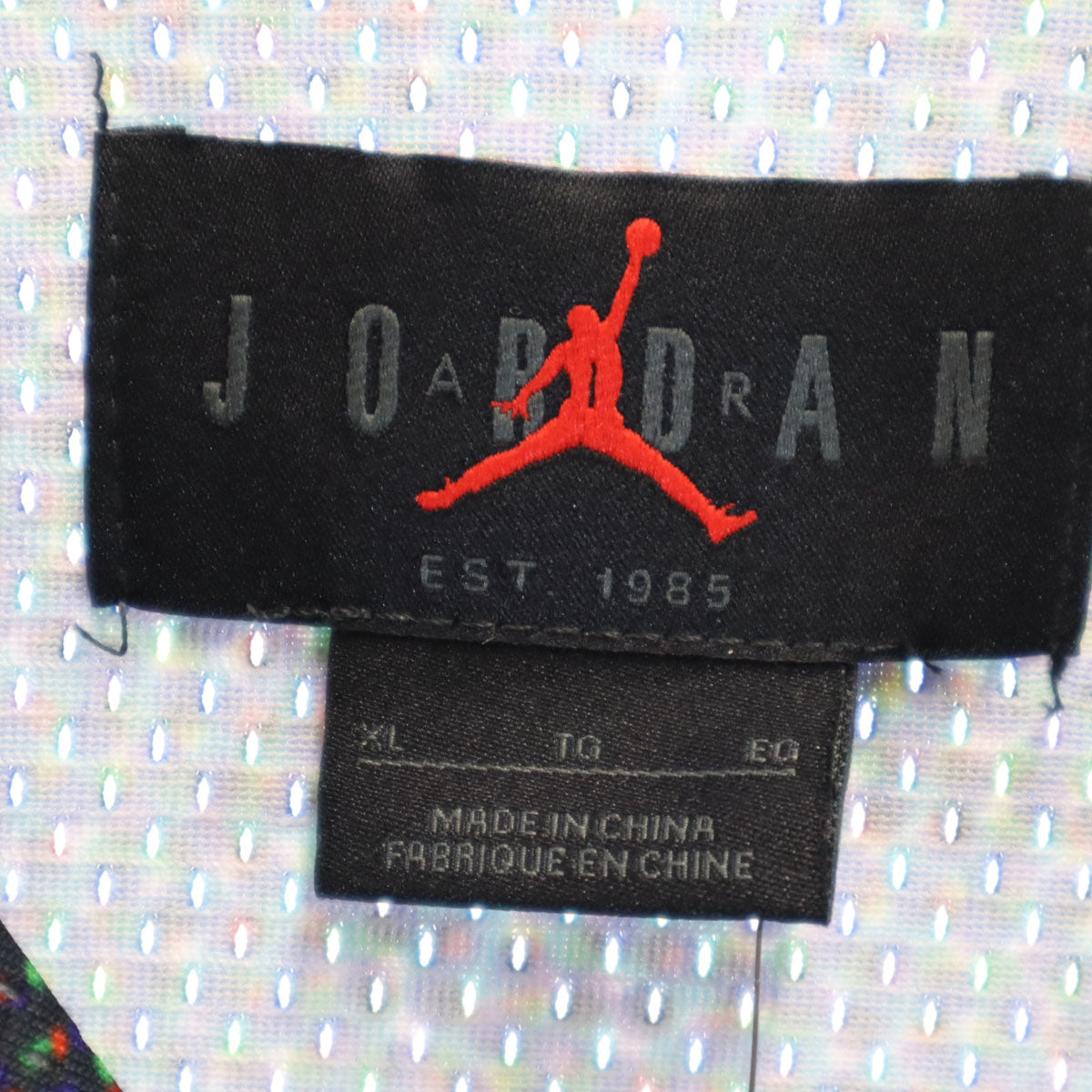 未使用 AIR JORDAN エアジョーダン MJプリント 半袖 メッシュ オープンカラーシャツ XL マルチ NIKE ナイキ メンズ