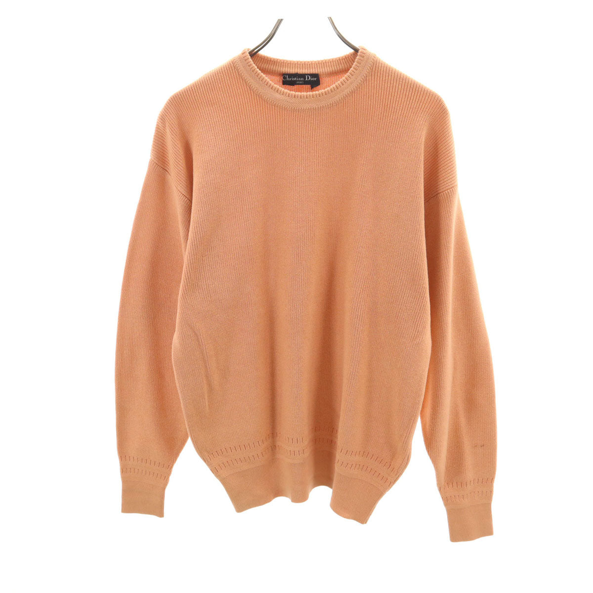 Christian Dior SPORTS クリスチャンディオールスポーツ 90s オールド 長袖 ニット M ペールオレンジ セーター メンズ