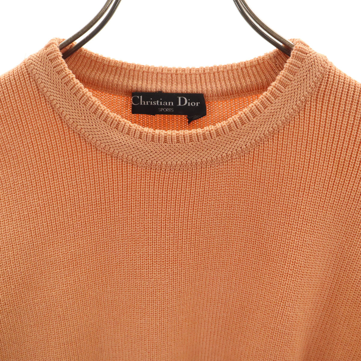 Christian Dior SPORTS クリスチャンディオールスポーツ 90s オールド 長袖 ニット M ペールオレンジ セーター メンズ