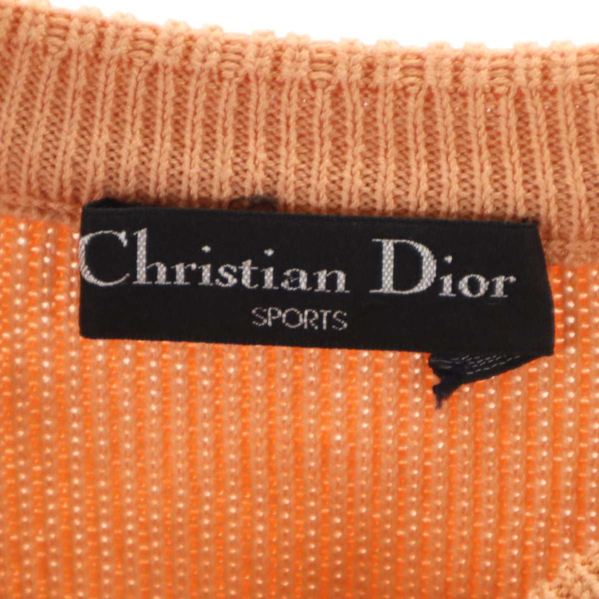 Christian Dior SPORTS クリスチャンディオールスポーツ 90s オールド 長袖 ニット M ペールオレンジ セーター メンズ