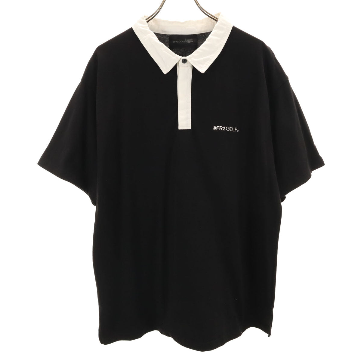 FR2 エフアールツー ゴルフ 半袖 ポロシャツ 3XL ブラック ビッグサイズ メンズ