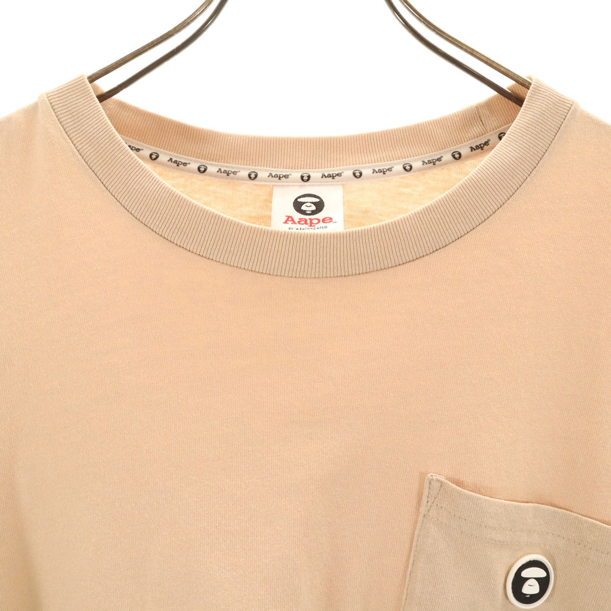 AAPE エーエイプ 半袖 Tシャツ L ベージュ アベイシングエイプ メンズ