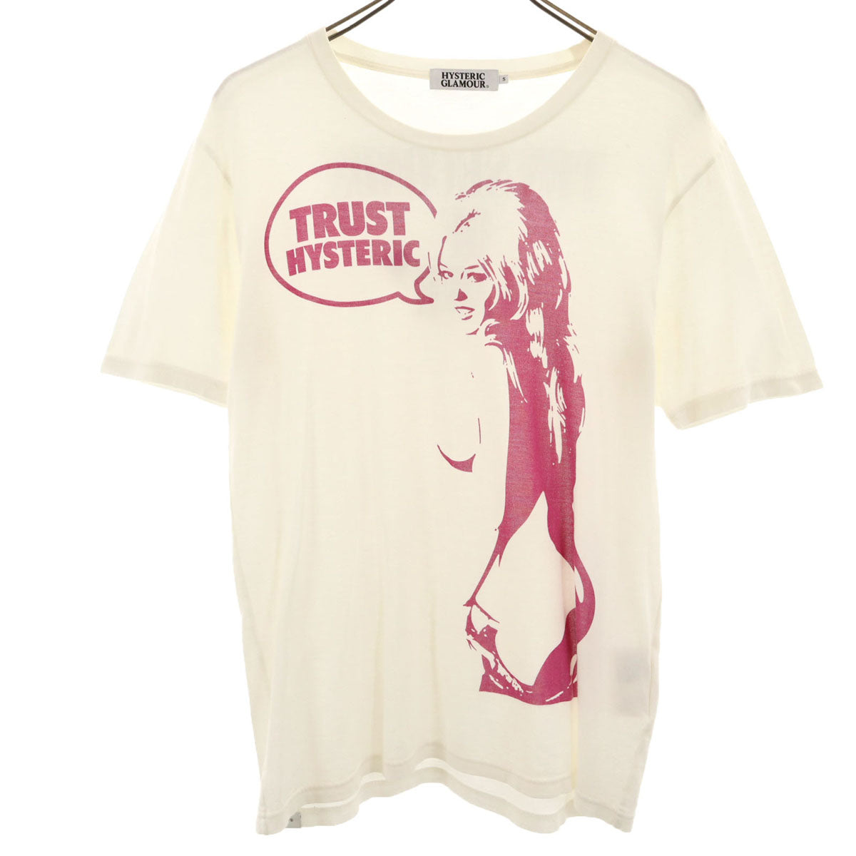 HYSTERIC GLAMOUR ヒステリックグラマー 日本製 半袖 Tシャツ S ホワイト メンズ