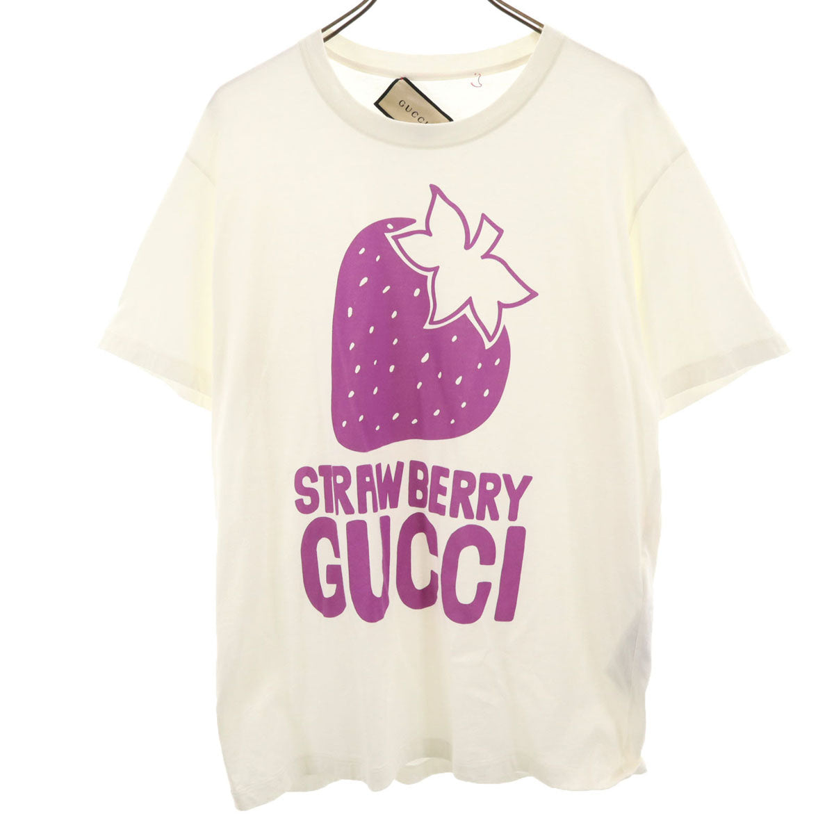 GUCCI グッチ イタリア製 ストロベリー 半袖 Tシャツ XS ホワイト メンズ