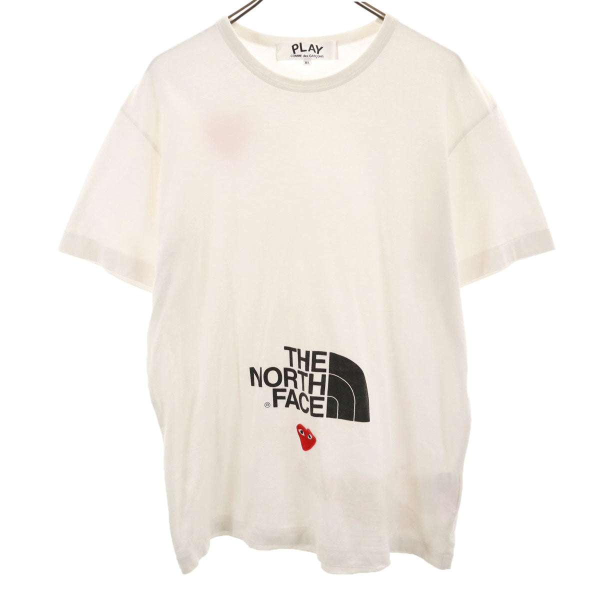 PLAY COMME des GARCONS プレイコムデギャルソン 2020年 THE NORTH FACE ノースフェイス コラボ 日本製 半袖 Tシャツ XL ホワイト メンズ