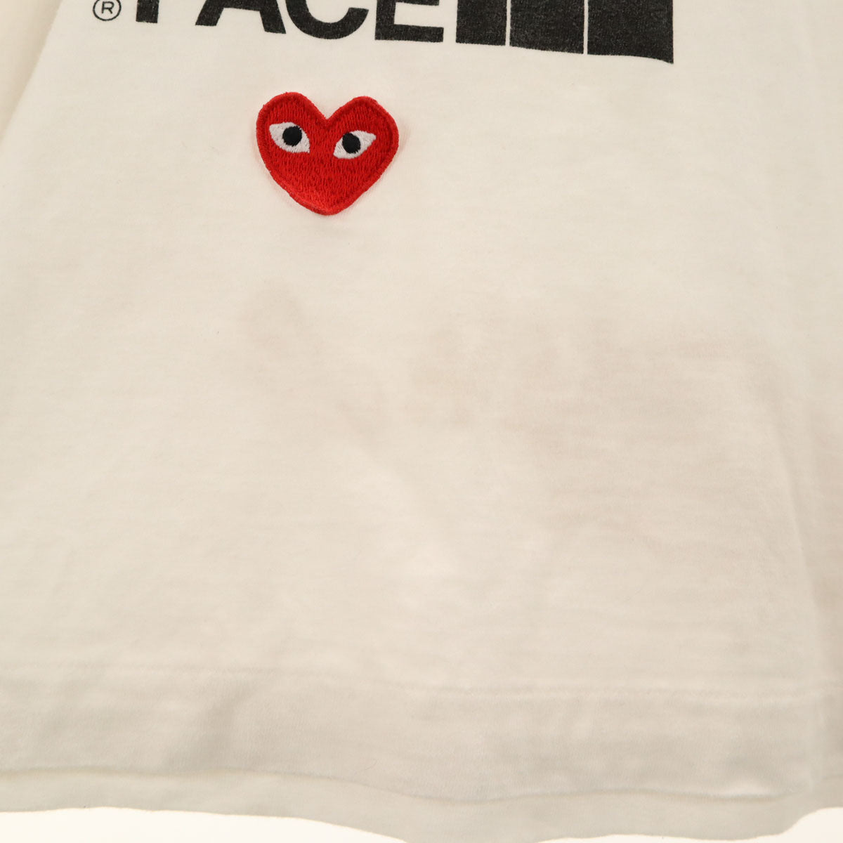 PLAY COMME des GARCONS プレイコムデギャルソン 2020年 THE NORTH FACE ノースフェイス コラボ 日本製 半袖 Tシャツ XL ホワイト メンズ