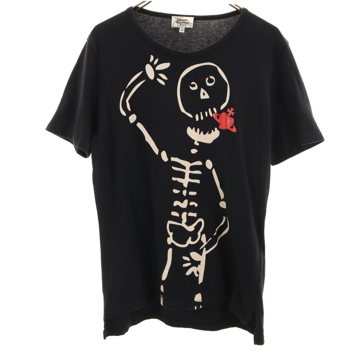 Vivienne WestwoodMAN ヴィヴィアンウエストウッドマン 日本製 スカル 半袖 Tシャツ 48 ブラック ドクロ 骸骨 メンズ