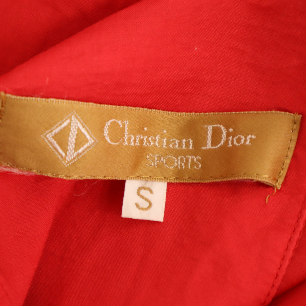 Christian Dior SPORTS クリスチャンディオールスポーツ 90s オールド ノースリーブ シャツ S レッド レディース