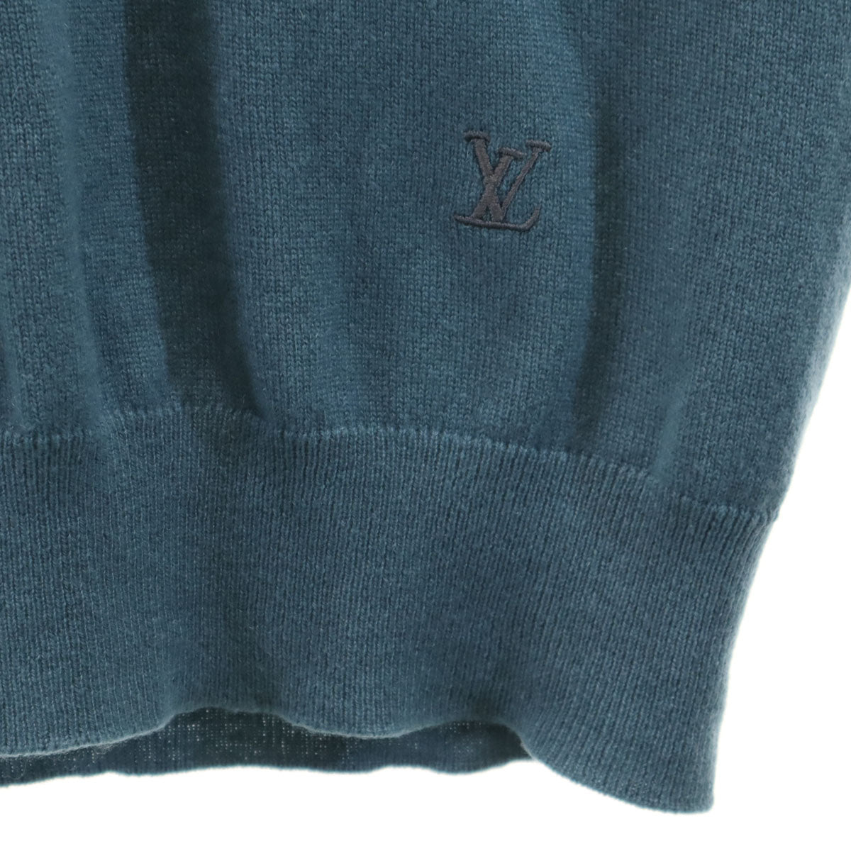 LOUIS VUITTON ルイヴィトン イタリア製 カシミヤ100％ 長袖 セーター XXL ブルー系 ニット メンズ