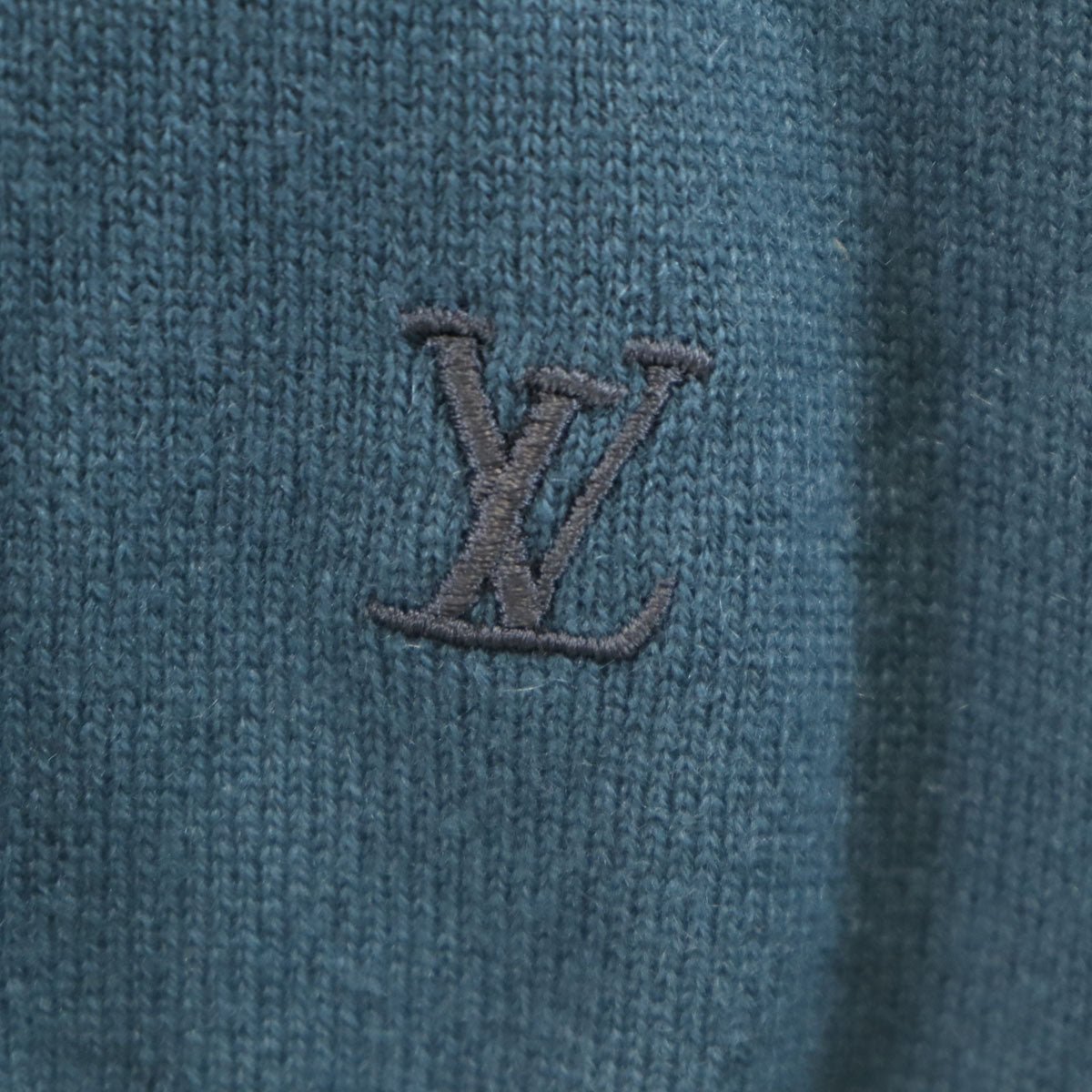 LOUIS VUITTON ルイヴィトン イタリア製 カシミヤ100％ 長袖 セーター XXL ブルー系 ニット メンズ