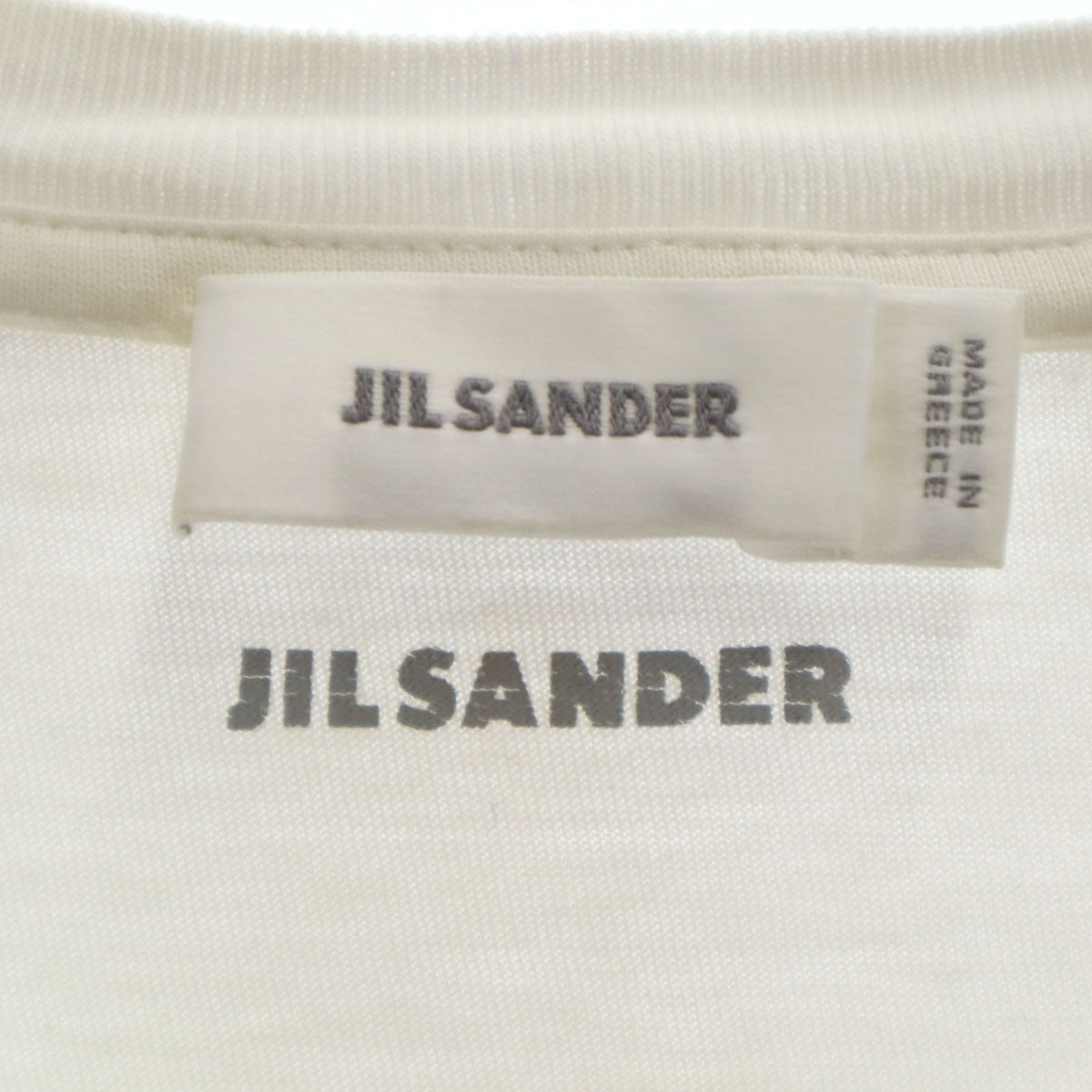 JIL SANDER ジルサンダー ギリシャ製 半袖 Vネック Tシャツ XL ホワイト 無地 レディース